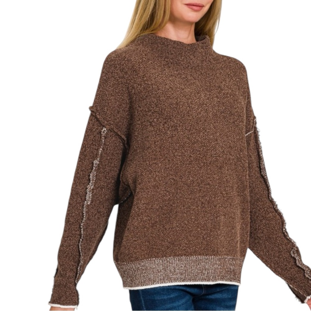 Cozy Brown Women's Pullover Sweater